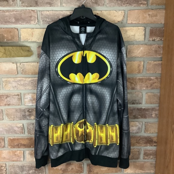 DC COMICS Batman Zip Bat-Face Hoodie Jacket - Picture 10 of 13